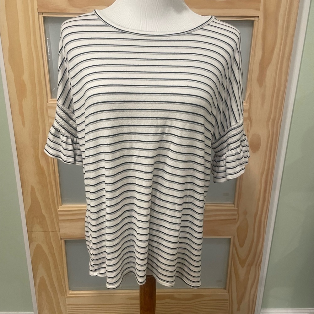 Bobeau Striped Top Size L